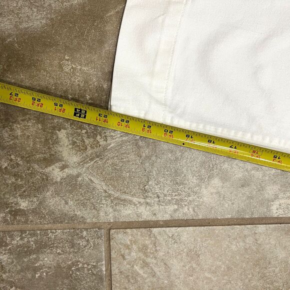 Chico's Trouser Crop White Denim Wide Leg Pants Size 14 / 2.5 - Picture 8 of 11